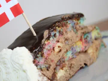 Lagkage med toblerone og banan, billede 6