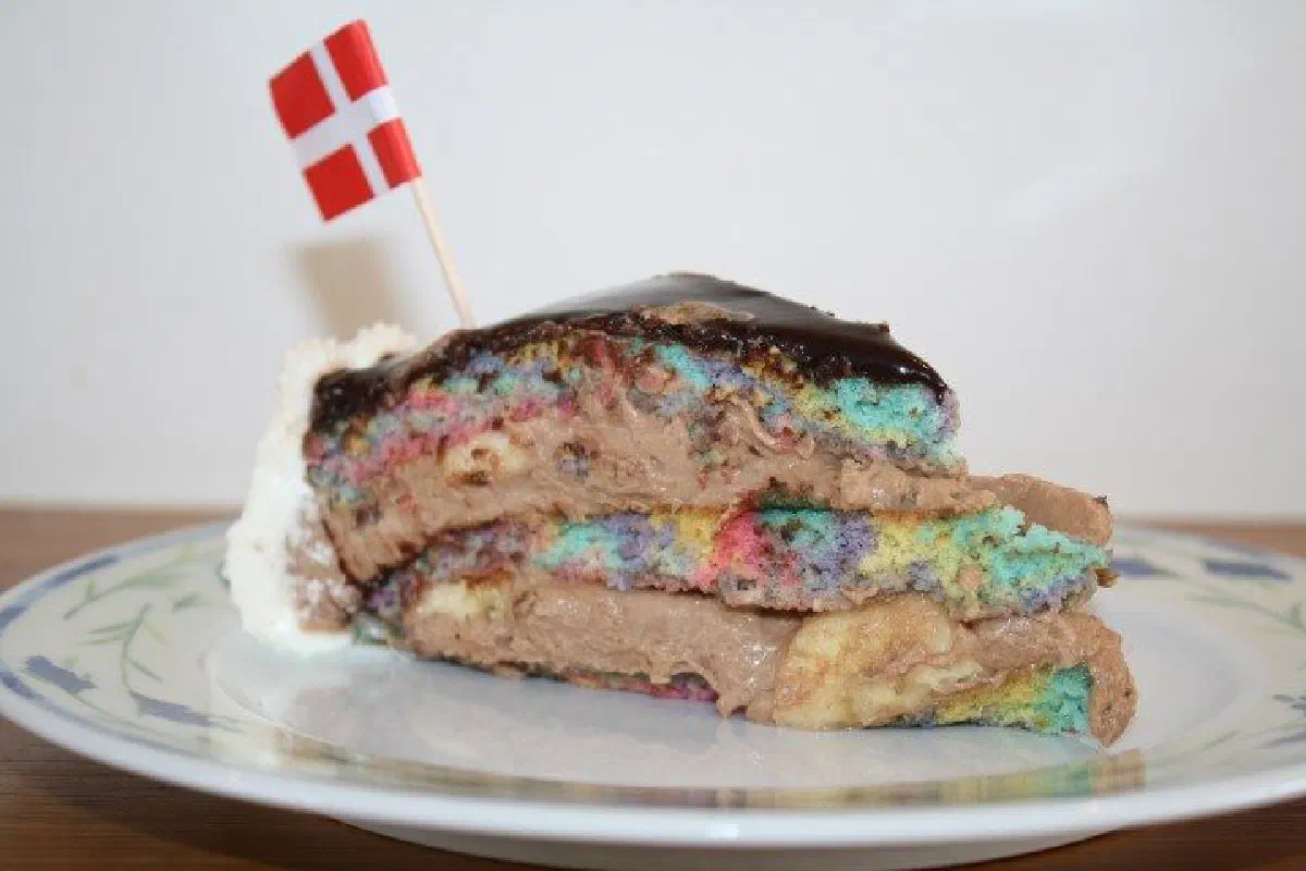 Lagkage med toblerone og banan